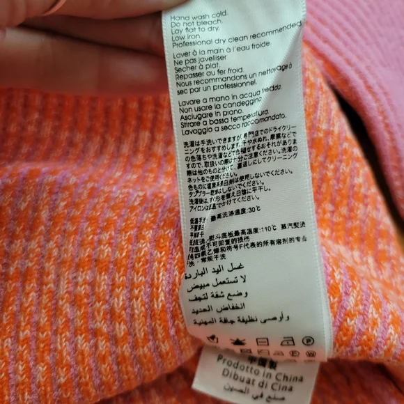 3.1 PHILLIP LIM Double Face Crossbody Sweater Top Pink - Picture 13 of 14